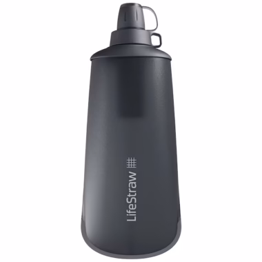 Butelka zwijana z filtrem - LifeStraw Peak Squeeze  1L - Ciemnoszara