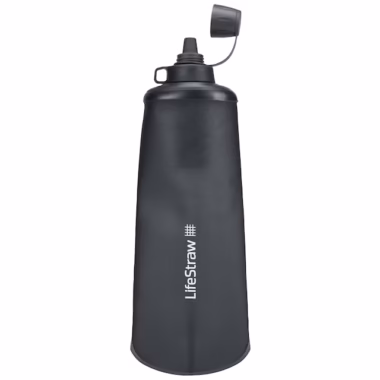 Butelka zwijana z filtrem LifeStraw Peak Squeeze 650 ml - Ciemnoszara